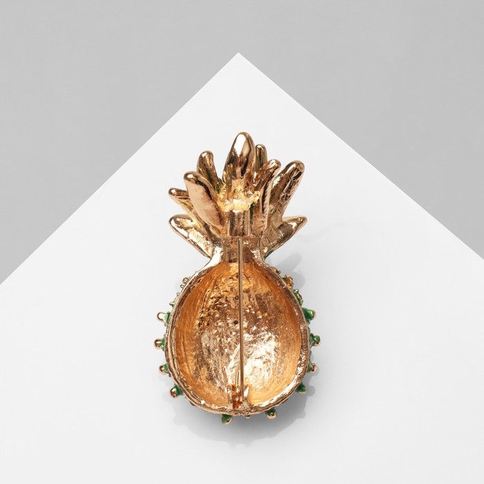 Брошь «Ананас», цвет жёлто-зелёный в золоте Брошь «Ананас», цвет жёлто-зелёный в золоте