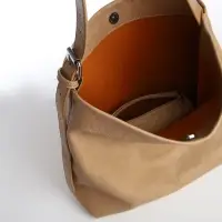 Сумка - мешок женская на магните, 31&times;8.5&times;30 см, бежевая