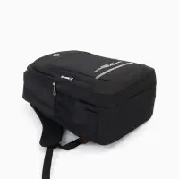 Рюкзак молодёжный, со светоотражающей полосой, 2 отдела, 4 кармана, 37&times;17&times;54 см, чёрный