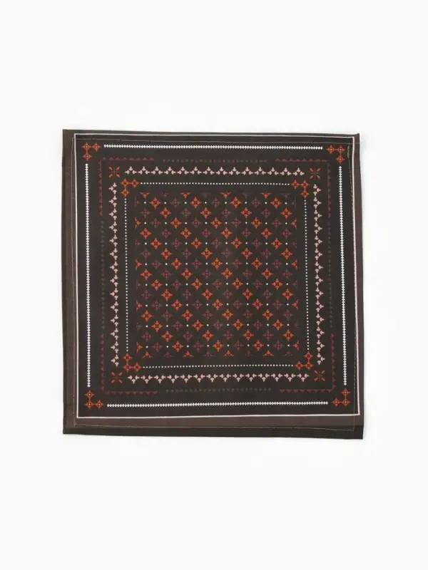 Платки носовые мужские Этель 30*30 см,(набор 12 шт,) цв. св. коричневый, рис. МИКС, 100% хл