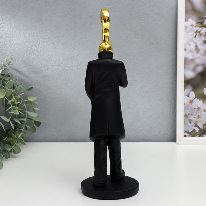 Сувенир полистоун  Сувенир полистоун "Человек - Вопросительный знак" чёрный с золотом 33х10х10 см