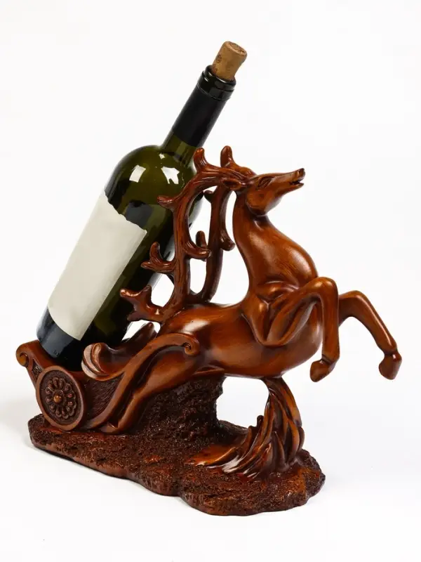 Подставка под бутылку TAKE IT EASY &laquo;Олень&raquo;, полистоун под дерево, 17&times;12&times;28 см