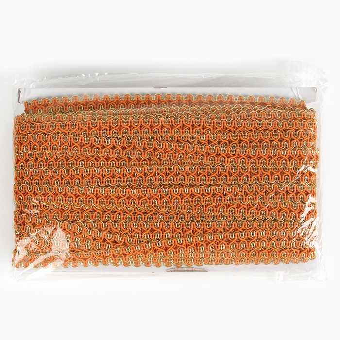 Тесьма оранжевая с золотом, 1,5 см, по 50 м Тесьма оранжевая с золотом, 1,5 см, по 50 м