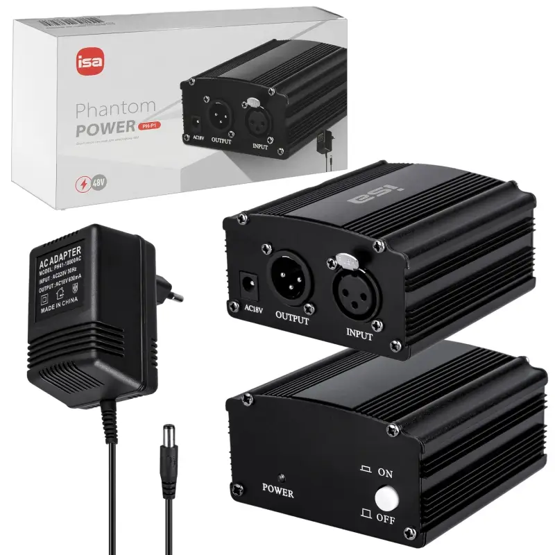 Фантомное питание для микрофона 48V PH-P1 ISA (30 шт/кор)