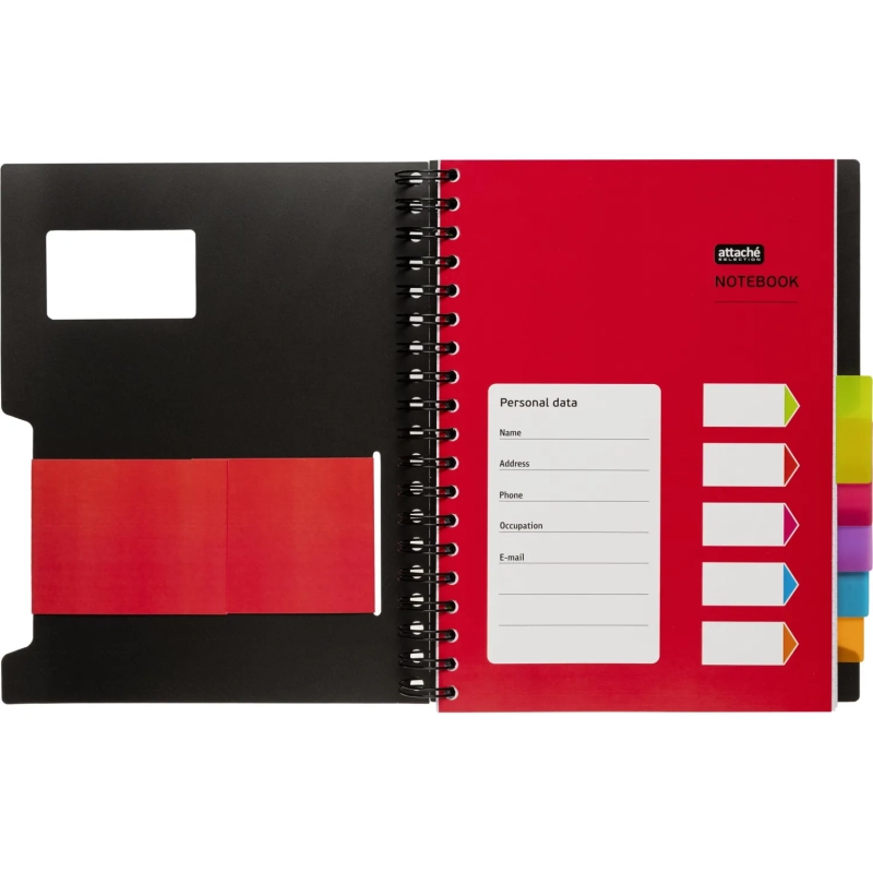 Бизнес-тетрадь B5,200л,кл,греб. Attache Selection Office book чернметаллик