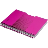 Бизнес-тетрадь А4,140л,кл,спир,пласт.обл,2разд Attache DIGITAL розов 876746