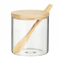 VETTA ЭКО Набор банок для хранения с ложкой, 3шт., 300мл, 28х10х9,5см, стекло, бамбук