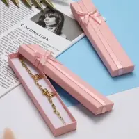 Набор коробочек подарочных 6 шт. под браслет, цепочку, часы, 21&times;4&times;2 см, розовый