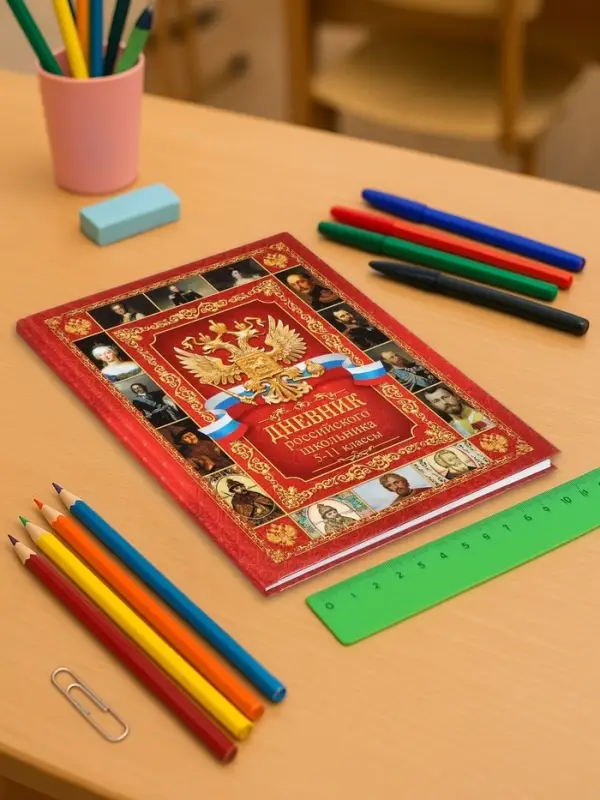 Дневник российского школьника для 5-11 классов, твёрдая обложка 7БЦ, глянцевая ламинация, 48 листов