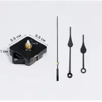 Часовой механизм со стрелками &laquo;Соломон-7&raquo;, плавный ход, шток 16 мм, стрелки 70/95/90 мм, чёрные