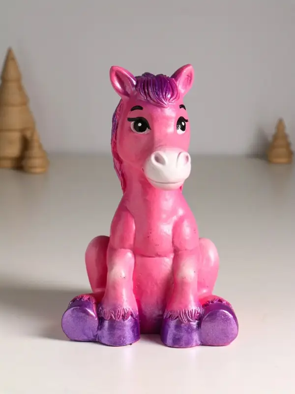 Копилка Копилка "Радостный конь" 20 см, розовый