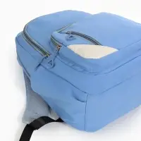 Рюкзак школьный на молнии, с отделами, карманами, размер 31&times;18&times;44 см, голубой