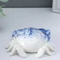 Сувенир керамика "Краб" бело-синий 10,8х8,4х3 см