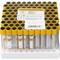 Вакуумные пробирки с акт-ом сверт и гелем 6мл 13х100мм APEXLAB 100 шт/уп