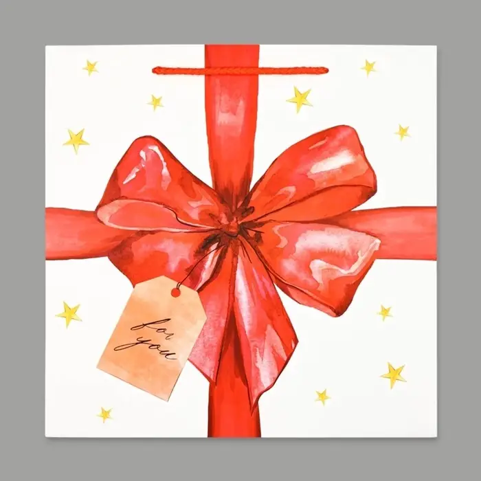 Пакет подарочный квадратный, упаковка, &laquo;For you&raquo;, 30&times;30&times;30 см