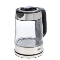Чайник электрический RED SOLUTION G104, 1.7 л, 2200 Вт, стекло, съёмная крышка, серый