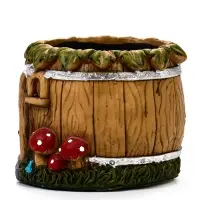 Кашпо "Домик рельеф" 10 х 10 х 8 см