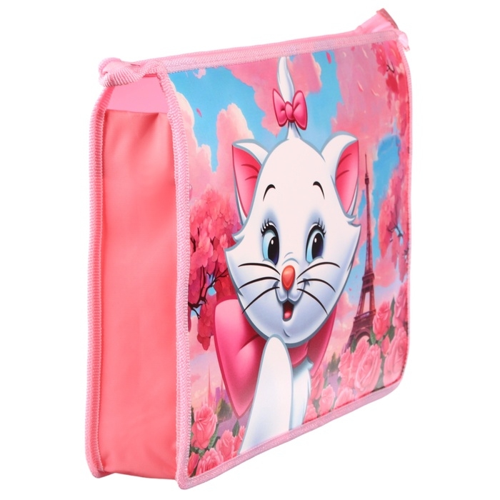 Папка д/тетрадей А4 молния сверху пластик ПМ-А4-29, Кошечка Мари Папка д/тетрадей А4 молния сверху пластик ПМ-А4-29, Кошечка Мари