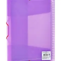Тетрадь-папка А4, 80 листов в клетку Hatber FolderBook, пластиковая обложка, на закрытом гребне, с клапаном на резинке, фиолетовая