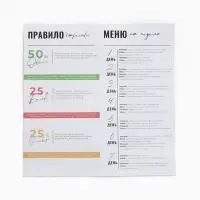 Тарелка плоская керамическая гарвардская &laquo;Правильное питание&raquo;, d=20 см