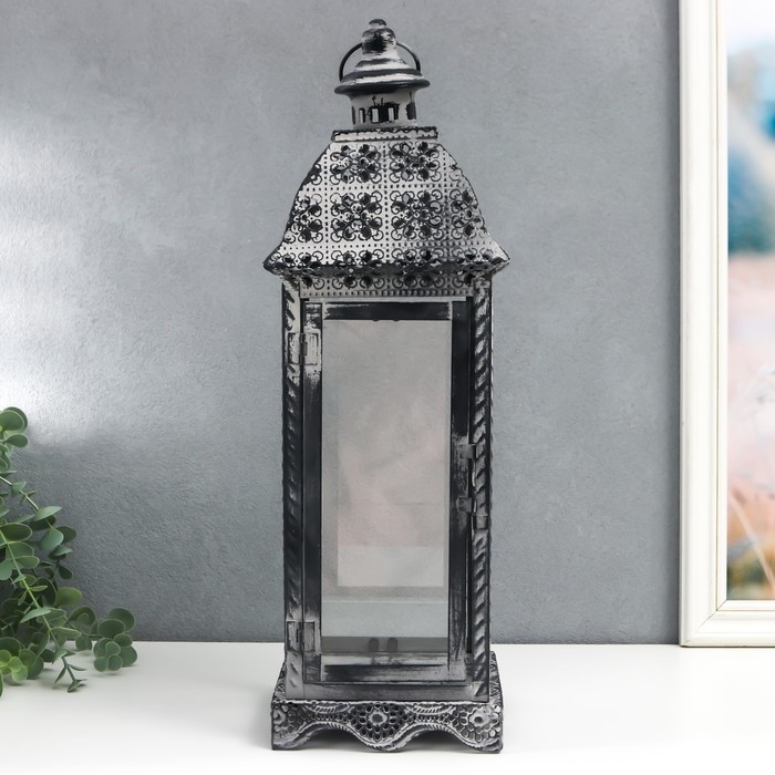 Подсвечник металл фонарь Подсвечник металл фонарь "Цветы из бабочек" 45х14,5х14,5 см