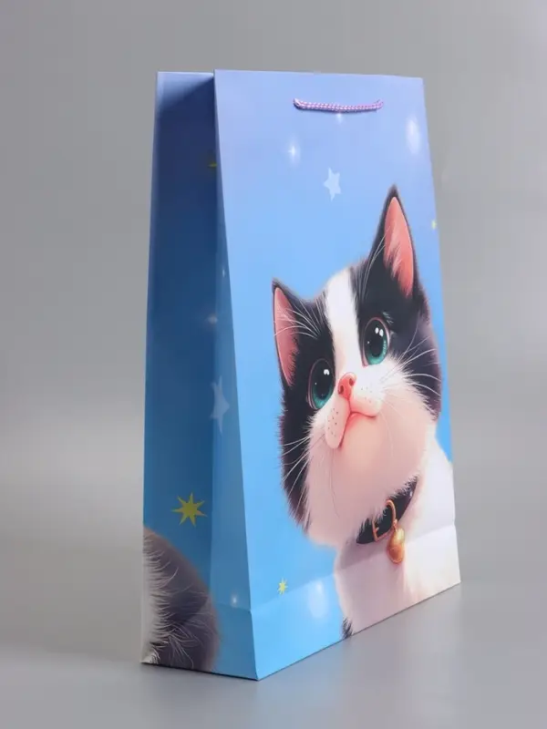 Пакет подарочный "Мурлыка счастья" 33 х 42,5 х 10 см