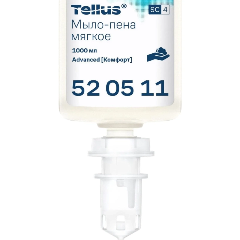 Картридж с жидким мылом Торк/Tellus S4 1л пен.мягк.прозр.520511 д/арт.33068