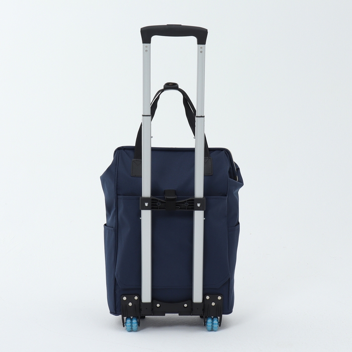 Сумка дорожная на колёсах, наружный карман, цвет синий Сумка дорожная на колёсах, наружный карман, цвет синий