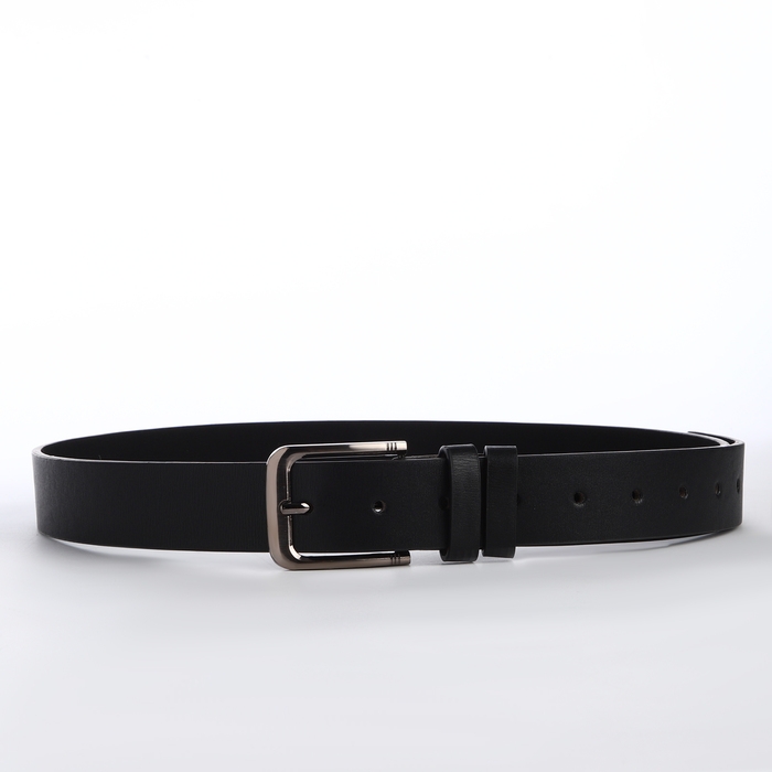 Ремень мужской, ширина 3,5 см, винт, пряжка металл, цвет чёрный Ремень мужской, ширина 3,5 см, винт, пряжка металл, цвет чёрный