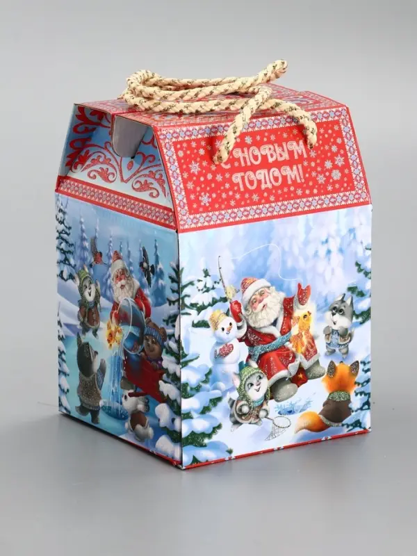 Подарочная новогодняя коробка «Золотая рыбка», для сладких подарков, 18×18×14 см Подарочная новогодняя коробка «Золотая рыбка», для сладких подарков, 18×18×14 см