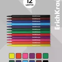 Фломастеры 12 цветов ErichKrause Mine Block, европодвес