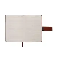 Ежедневник недатированный формат А5, с хлястиком, 112л, линия, пвх, Коричневый Ежедневник недатированный формат А5, с хлястиком, 112л, линия, пвх, Коричневый