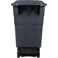 Контейнер-бак мусорный пластик серый, на колесах 110л_PT9957СЕР-1РS