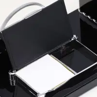 Набор настольный, органайзер 4 в 1 с визитницей и часами, 34&times;17&times;13 см