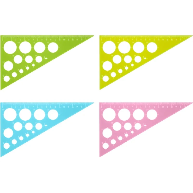 Треугольник с окружн. 19 см угол 30 градпластик NEON Cristal ТК11