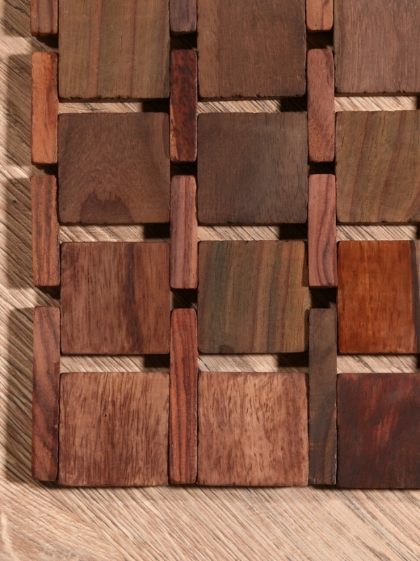 Коврик из тикового дерева, 30х20х0,7 см