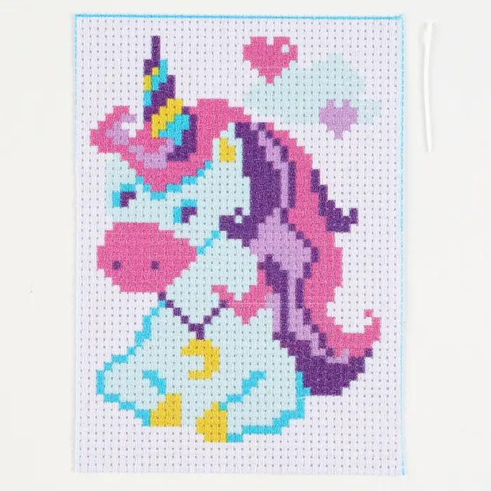 Вышивка крестиком для детей &laquo;Единорог&raquo;, набор для творчества