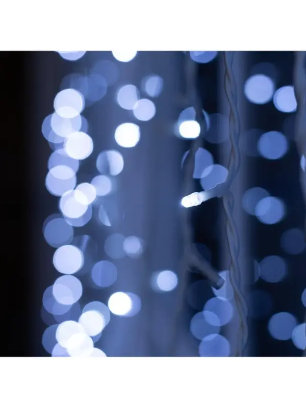 Гирлянда &laquo;Занавес&raquo; 2&times;6 м, IP44, УМС, белая нить, 1440 LED, свечение белое, 220 В