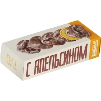 Пряники Полет Шоколадные с кусочками апельсина, 250г