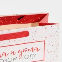 Пакет подарочный новогодний ламинированный «Снежок», MS 23 х 18 х 10 см