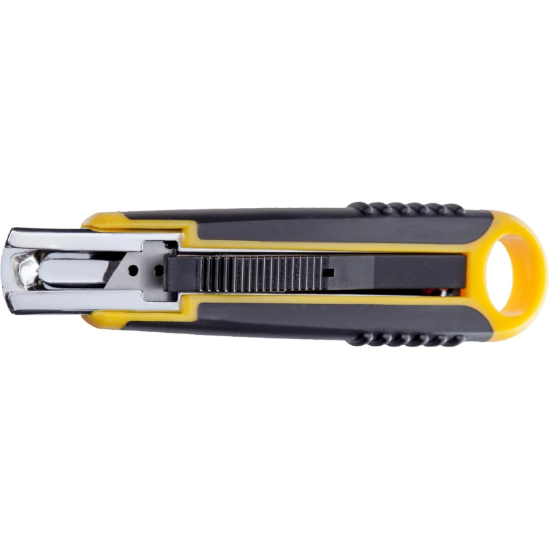 Нож промышленный&nbsp;18 мм Attache Selection с возвр.пружиной, с резин.руч.