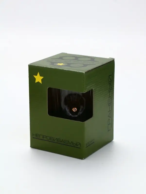 Стакан "Непробиваемый. Военный", граненый, 250 мл