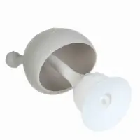 Прорезыватель силиконовый для зубов с погремушкой 3 в 1 M&B «Зайка», серый