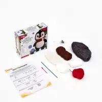 Набор для вязания на новый год. Амигуруми: мягкая игрушка своими руками &laquo;Пингвин Тикки&raquo;, 25 см, новогодний набор для творчества