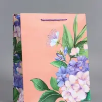 Пакет подарочный "Цветы эмоций" ламинированный 26 х 12 х 32 см