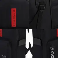 Рюкзак молодёжный на молнии, с карманами, размер 27&times;10&times;37.5 см, чёрный