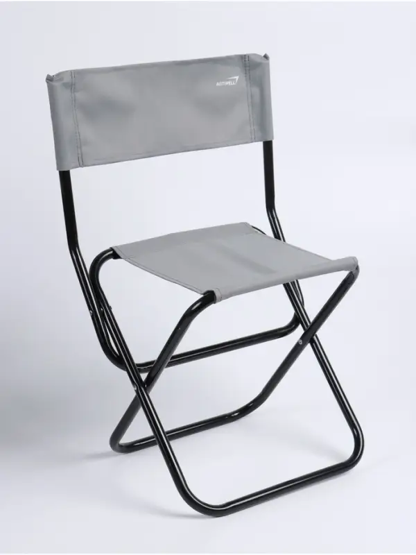 Стул туристический складной ACTIWELL, 42&times;31&times;66.5 см, со спинкой, до 100 кг, МИКС