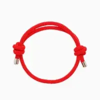 Браслет-оберег "Красная нить" узел, 5мм, 15-28 см, затяжка, цвет красный