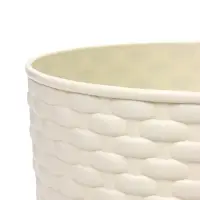 Горшок для цветов с поддоном &laquo;Ротанг&raquo;, 4.7 л, d=15 см, h=14 см, пластиковый, белый