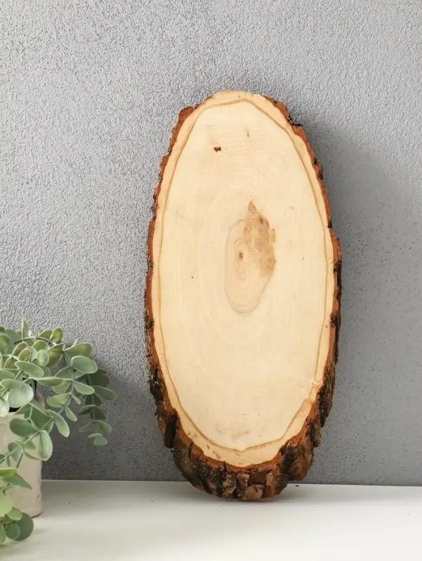 Спил осины, косой, слэб для декора, 30&times;14&plusmn;2 см